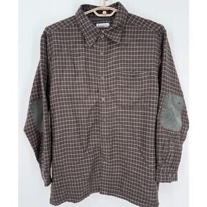 Vintage Firethorn Silver Lined Flannel Shirt Jacket Plaid Suede Patches  XL